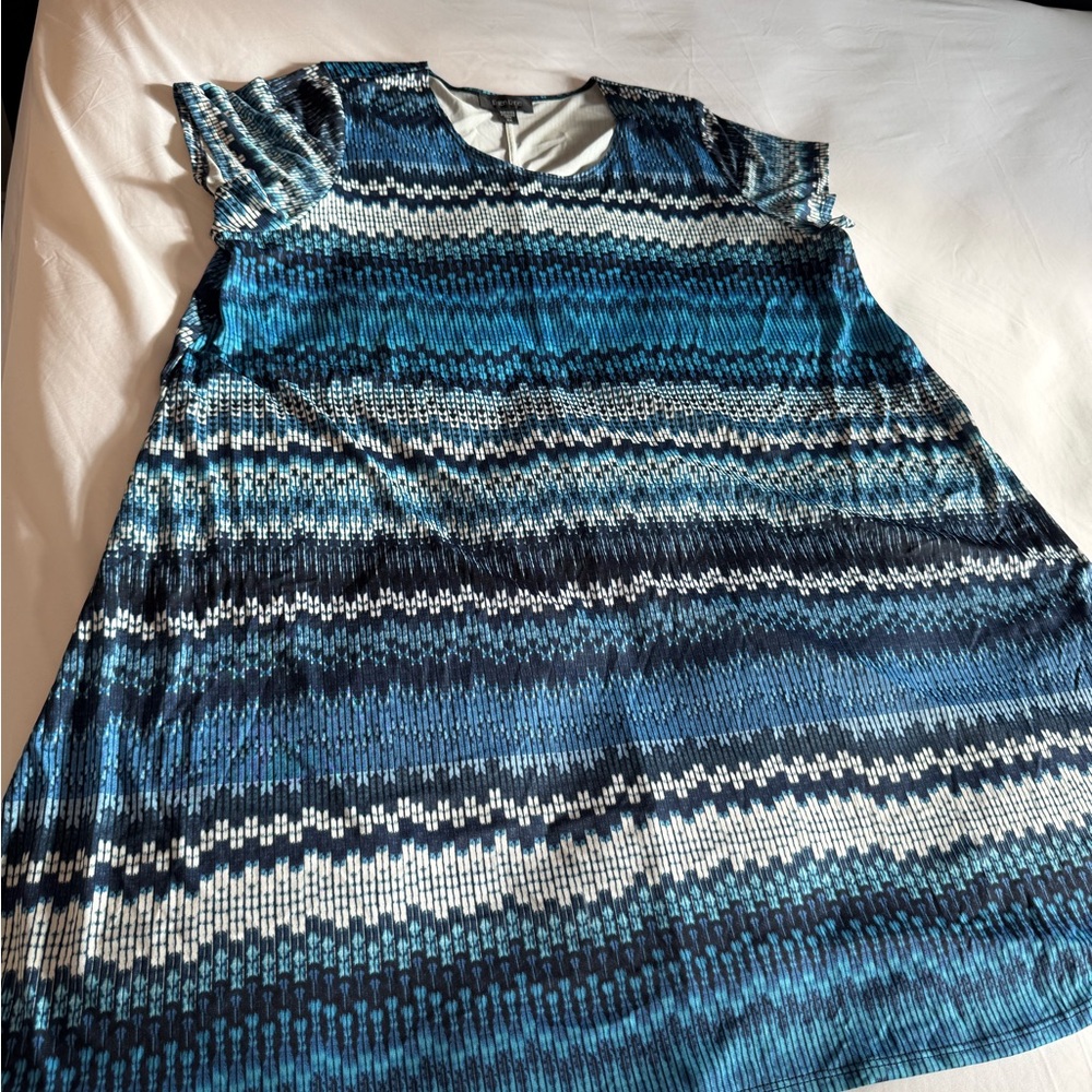 Karen Kane Blue and White Mini Dress 3X